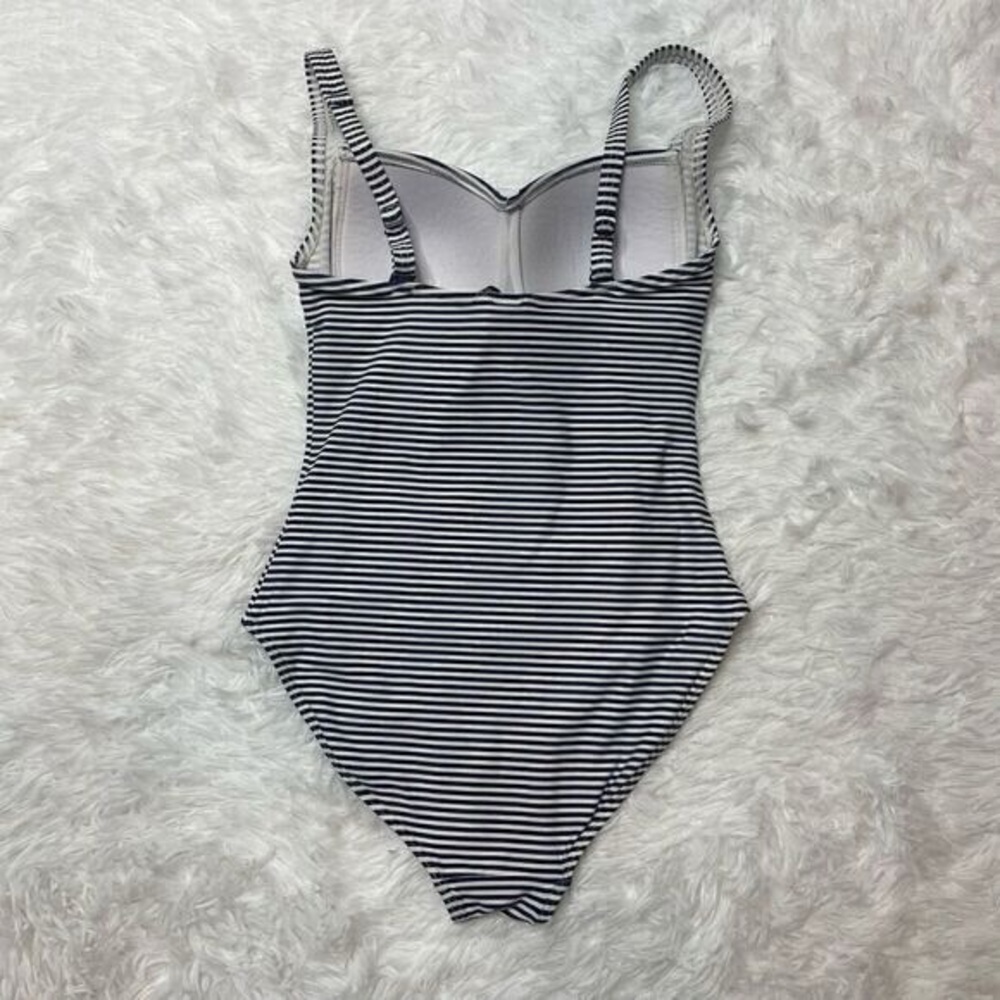 Black and White Striped Bodysuit One Piece